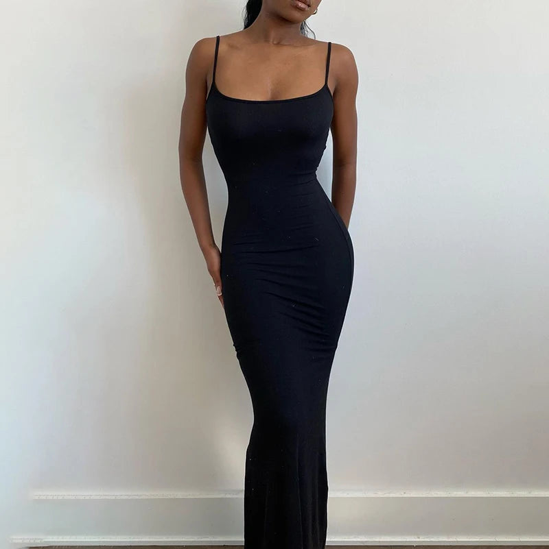 Backless Bodycon Maxi Dress
